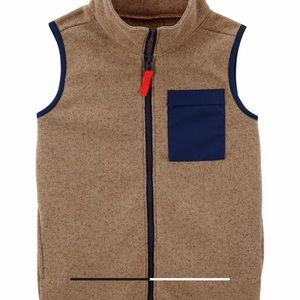 Boys khaki/navy blue vest